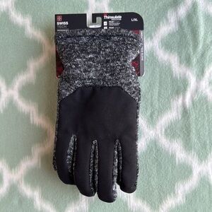 NWT Swiss Tech Black and Gray insulated Gloves L/XL